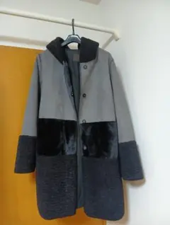 グレー ロングコート ＆　Desigual 刺繍カーディガンLサイズ