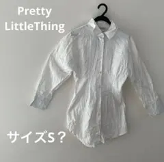 F-1-29PrettyLittleThing ホワイトシャツ タグ付き
