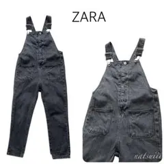ZARA kids ザラ ブラック デニム オールインワン オーバーオール