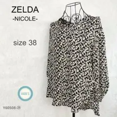 ZELDA ゼルダ NICOLE トップス 総柄 シフォン ブラウス サイズ38のサムネイル