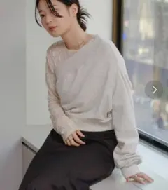 kastane ワンショルダースウェットトップス