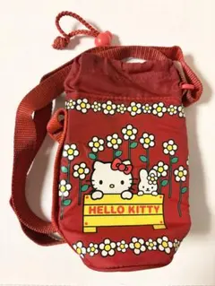 ハローキティ ペットボトルホルダー　水筒カバー 赤