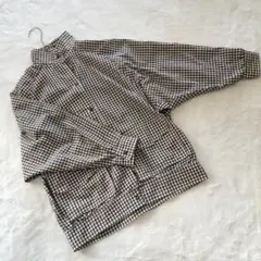 ヴィンテージ ジャケット ハンドメイド 千鳥柄 レトロ Vintageのサムネイル