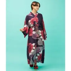 人気　カヤ　絢爛UV羽織　彼岸花　赤　長羽織　UVカット　洗える着物　和風　和柄 人気 カヤ 絢爛UV羽織 彼岸花 赤 長羽織 UVカット 洗える着物 和風 和