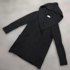 b2833 Navy ネイビー【L】ダークネイビー フード付カーディガン