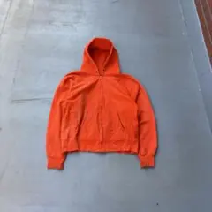 90s CAMBER USA製 オレンジ　ジップアップパーカー　スウェット　無地