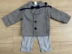 男の子 セレモニー フォーマル スーツ 70 H&Mパンツ&蝶ネクタイ付き