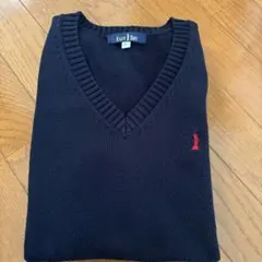 EAST BOY 紺Vネック ノースリーブ セーター L