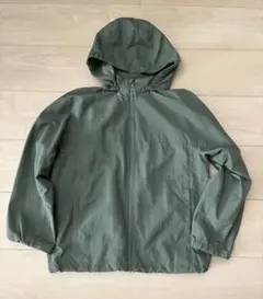 UNIQLO キッズ ポケッタブルパーカ 140cm カーキ