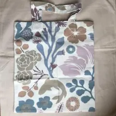 北欧花柄エコバッグ 布製 持ち手付き　サブバック