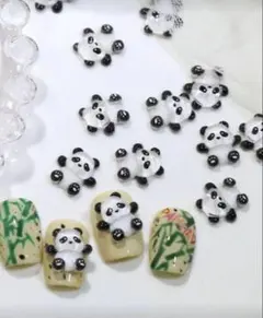 【332】パンダパーツ♡ネイルパーツ10個