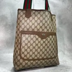 極希少】GUCCI オールド トートバッグ gg柄 シェリーライン ロゴ A4 
