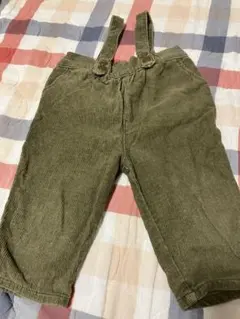 オリーブグリーン コーデュロイロンパース