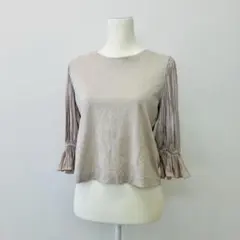 【a0456】ナチュラルビューティーベーシック プリーツスリーブ 長袖ブラウス