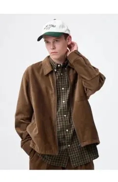 GU コーデュロイジップアップシャツジャケット Sサイズ