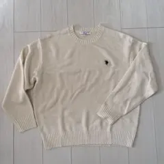 U.S. POLO ASSN クルーネック ニット アイボリー