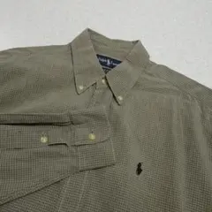 90s USA製 ラルフローレン BLAIRE 長袖シャツ BD チェック柄