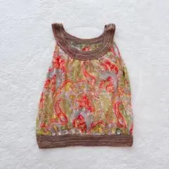 ♡トラフィックベーシックスタイル♡ タンクトップトップス　ペイズリー　エスニックのサムネイル