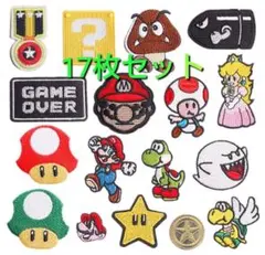 スーパーマリオ アイロンワッペン　17枚