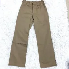 ベージュ チノパン セミフレアパンツ 美脚 韓国 きれいめ M