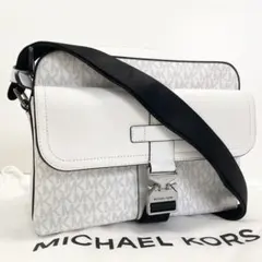 【新品】MICHAEL KORS ハドソン　メンズ　MKロゴ　レザー
