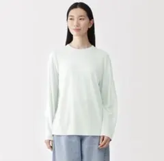 無印良品 強撚天竺編みクルーネック長袖Tシャツ