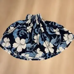 パウスカート フラダンス フラ衣装 ウエストゴム ハイビスカス 花柄