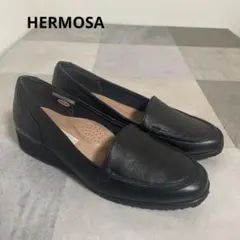 【美品】エレモーサ コンフォートローファー ブラック 黒 本革 23.0 3E