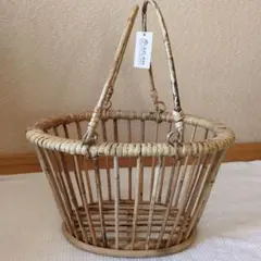 azi-azi 竹製 円形バスケット 中型