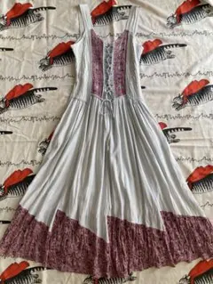 vintage ヴィンテージ 刺繍 民族衣装 ロングワンピース 古着