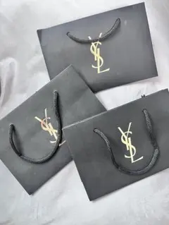 YSL ショップ袋 3枚セット 黒