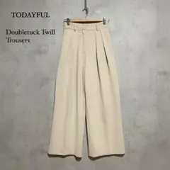 TODAYFUL トゥデイフル　 ダブルタックツイルトラウザーパンツ　36