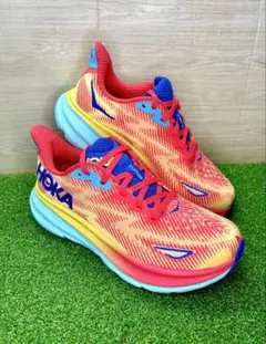 HOKA ホカ クリフトン9 ワイド オレンジ スニーカー 28.5cm - メルカリ