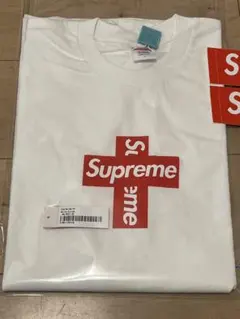 Supreme cross box logo tee ホワイト Lサイズ
