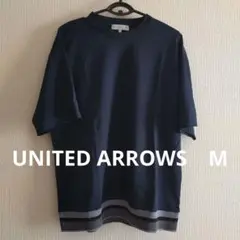 ユナイテッドアローズ　メンズ　Tシャツ　半袖　ネイビー　M