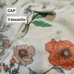 GAP 花柄 ブラナンベア ジップ ロンパース 3-6ヶ月