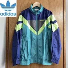 アディダス ビンテージ ナイロントラックジャケット 80s 90s古着 万国旗