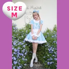 【新品未使用】レディース コスプレ 衣装 メイド服 アリス 水色 M ハロウィン