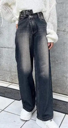 INGNI ウエストデザインデニムパンツ Sサイズ