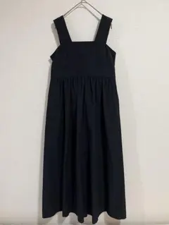 美品　UNITED ARROWS 黒のノースリーブロングワンピース