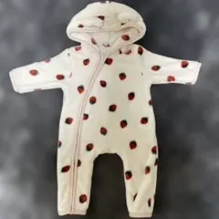 ロンパースいちご柄