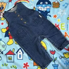 (美品) petit main デニムサロペット