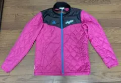 adidas アディダス 中綿 キルティングジャケット 150 　ピンク