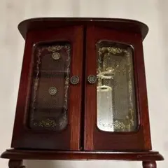 木製ジュエリーボックス アクセサリーケース オルゴール 昭和レトロ アンティーク