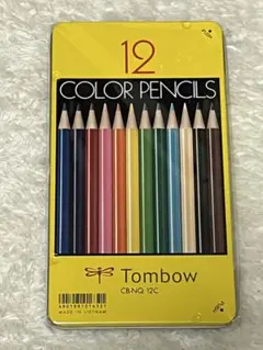新品未開封　トンボ　Tombow 12色 色鉛筆　缶ケースCB-NQ 12C
