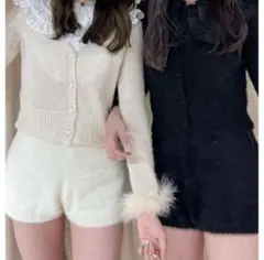 epine mohair feather fur cardiganのサムネイル