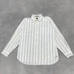 375. Lands'End ランズエンド カジュアル シャツ ストライプ Mのサムネイル
