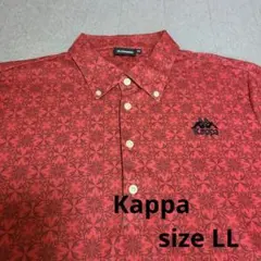 Kappa 赤 パターン柄 半袖ポロシャツ LLのサムネイル
