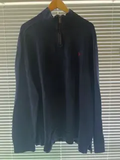 希少 90sラルフローレン ハーフジップ スウェット