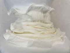 柔らかすべすべ綿90%リンクスニットホワイトネックウォーマー日焼け止めにも